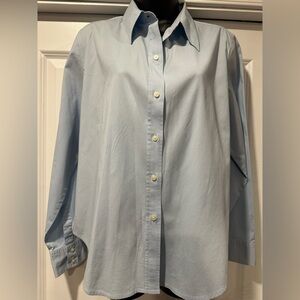 GAP Stretch Light Blue Button-Down Shirt - Size Large